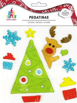 Pegatina Gel Navidad Arbol - Complementos Navideños