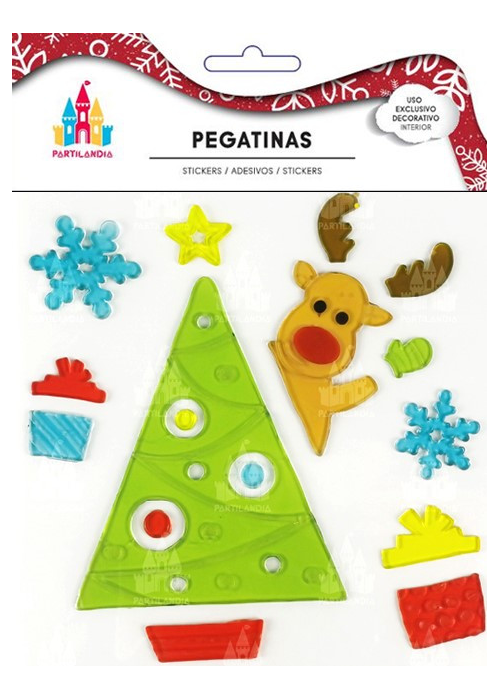 Pegatina Gel Navidad Arbol - Complementos Navideños