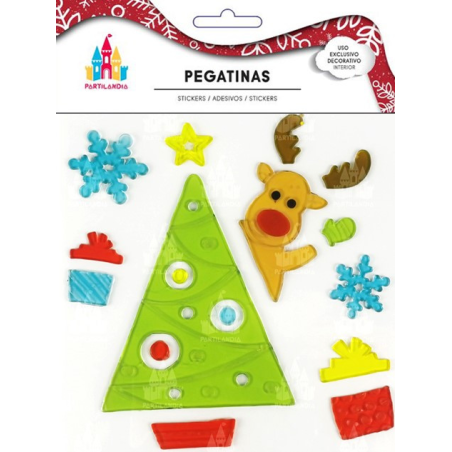 Pegatina Gel Navidad Arbol