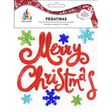 Pegatina Gel Navidad Merry Christmas - Complementos Navideños
