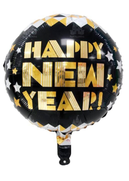 Globo circular Happy New Year