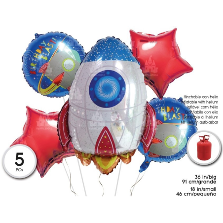 Globos Cohete set de 5 unid