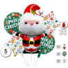 Globos Set Papa Noel 5 Uni - Decoracion y Globos para Cotillon