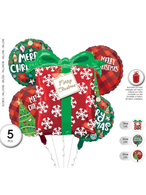 Globos Set Regalos Merry Christmas