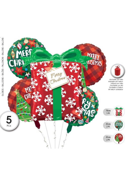 Globos Set Regalos Merry Christmas