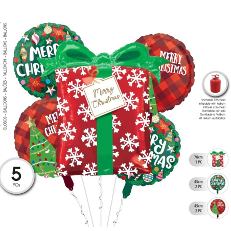 Globos Set Regalos Merry Christmas