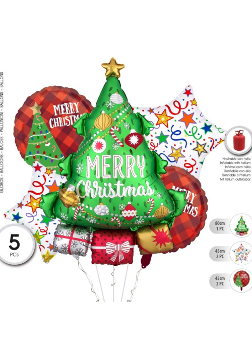 Globos Set Regalos Merry Christmas