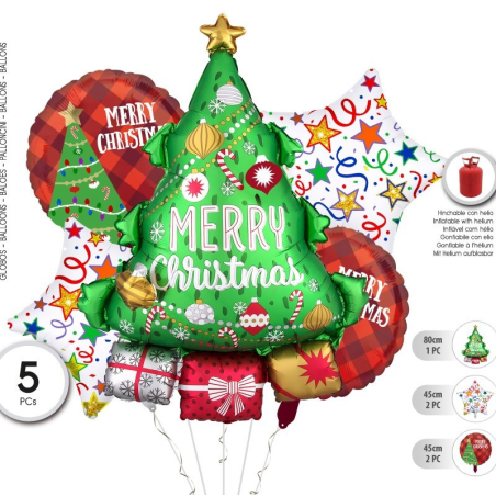Globos Set Regalos Merry Christmas
