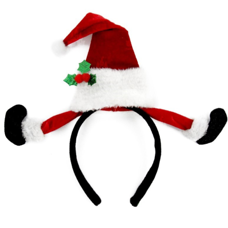 Diadema Papa Noel Pies - Gorros y Diademas para Cotillon