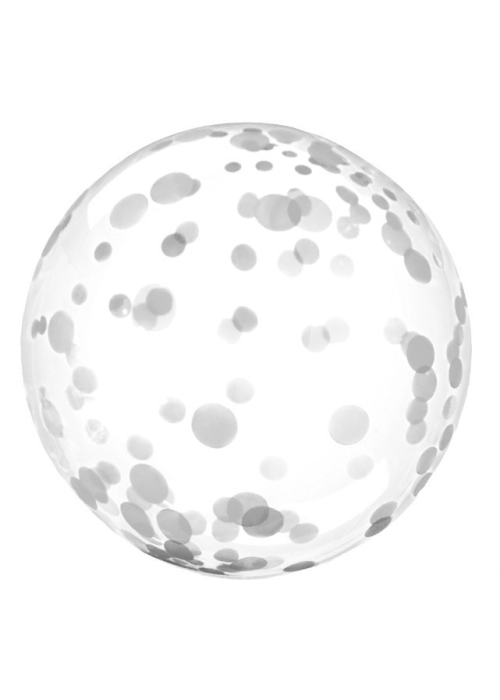 Globo Burbuja Puntos Plata - Globos