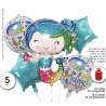 Globos Set Sirena 5 Globos - Globos de Formas Metalizados