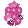 Globos Set Rosas 14 unid - Globos de Formas Metalizados