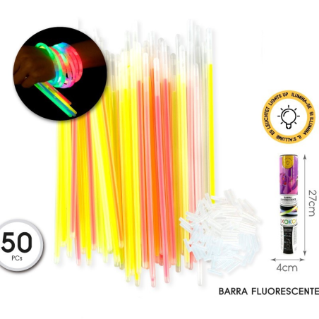Barras Fluorescentes 50 Unid - Articulos y Decoracion de Fiesta