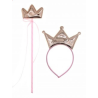 Set Corona y Varita Oro Rosa - Sombreros