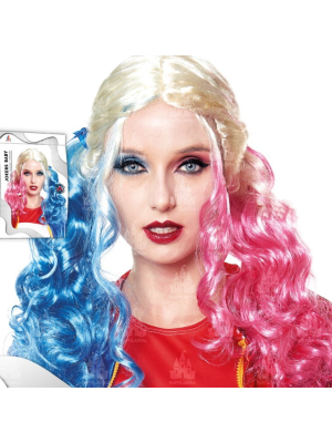 Peluca Coletas de Harley Quinn para Mujer - Complementos Halloween Joker