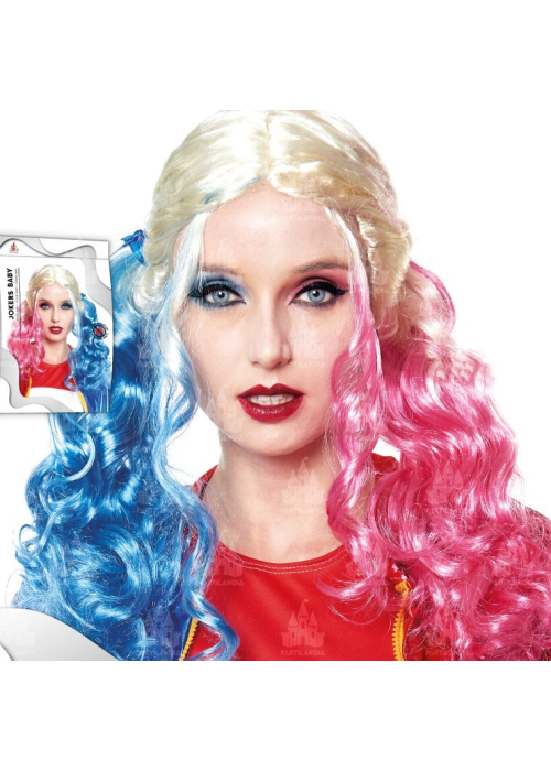 Peluca Coletas de Harley Quinn para Mujer - Complementos Halloween Joker