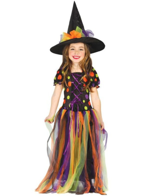 Disfraz de Bruja Lunares Infantil - Disfraces de Brujas y Hechiceros para Niñas