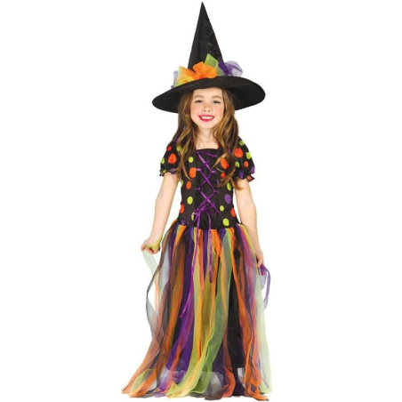 Disfraz de Bruja Lunares Infantil - Disfraces de Brujas y Hechiceros para Niñas