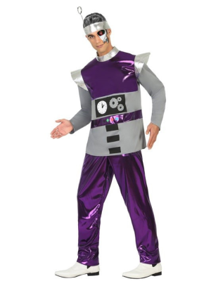Disfraz de Galactico Morado - Disfraces del Espacio para  Hombre
