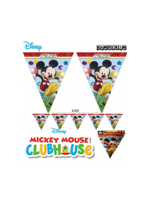 Banderines Triangulares Mickey - Fiestas de Cumpleaños de Mickey