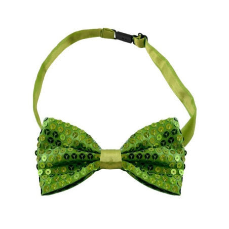 Pajarita Lentejuelas Verde - Complementos de San Patricio