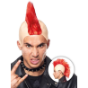 Peluca Cresta Roja con Calva - Complementos de Rock y Punk