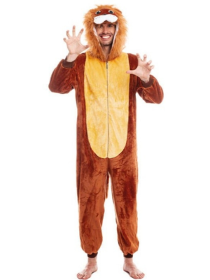 Disfraz de Leon pijama peluche adulto - Disfraces de Animales Adultos