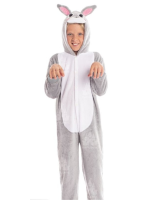 Disfraz de Conejo Gris Pijama Peluche Infantil - Disfraces de Animales Infantiles