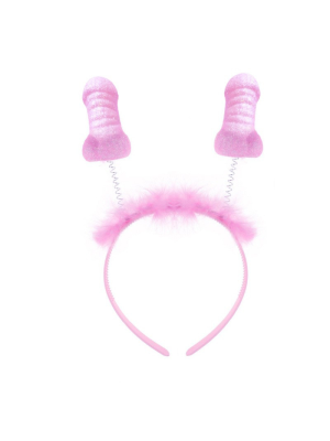 Comprar Diadema Penes Brilo Rosa - Diademas y Gorros para Despedidas