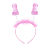 Diadema Penes Brilo Rosa - Diademas y Gorros para Despedidas