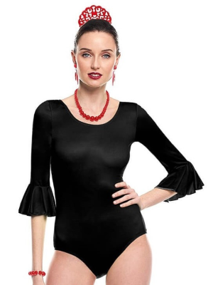 Body Negro con Volantes - Bodys Flamencos