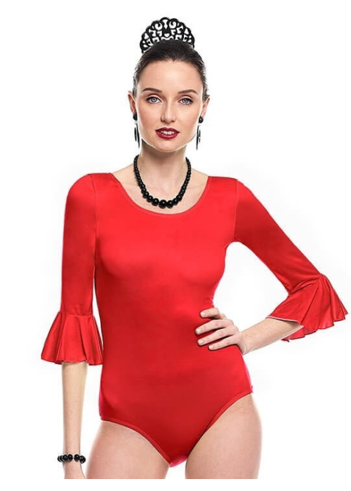 Body Rojo con Volantes - Bodys Flamencos