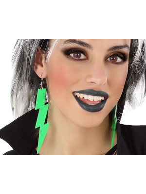 Pendientes Rayo Naranja Neon