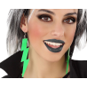 Pendientes Rayo Verde Neon - Complementos años 80-90