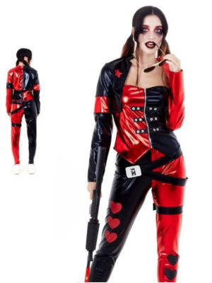 Comprar Disfraz de Chica Joker Rojo y Negro - Disfraces de Superheroinas para Mujer