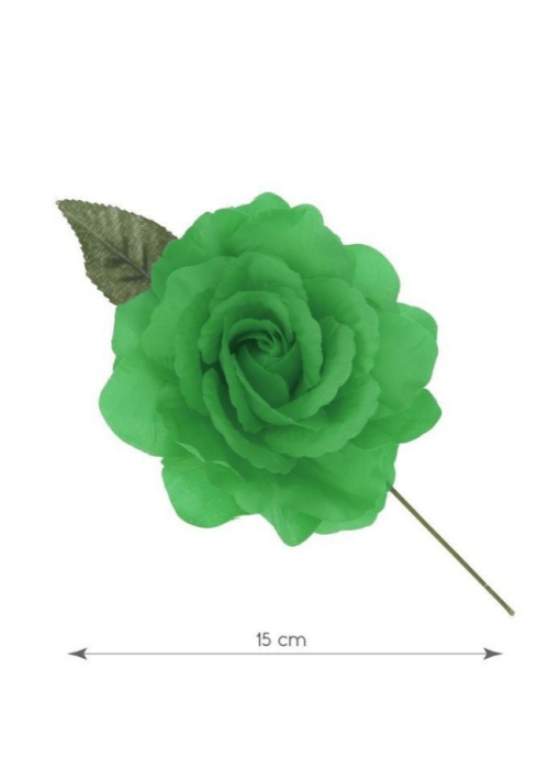 Flor Grande Verde - Flores y Peinetas de Flamenca