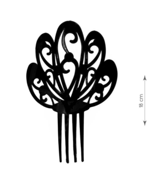 Peineta de Sevillana Grande Negra - Flores y Peinetas de Flamenca