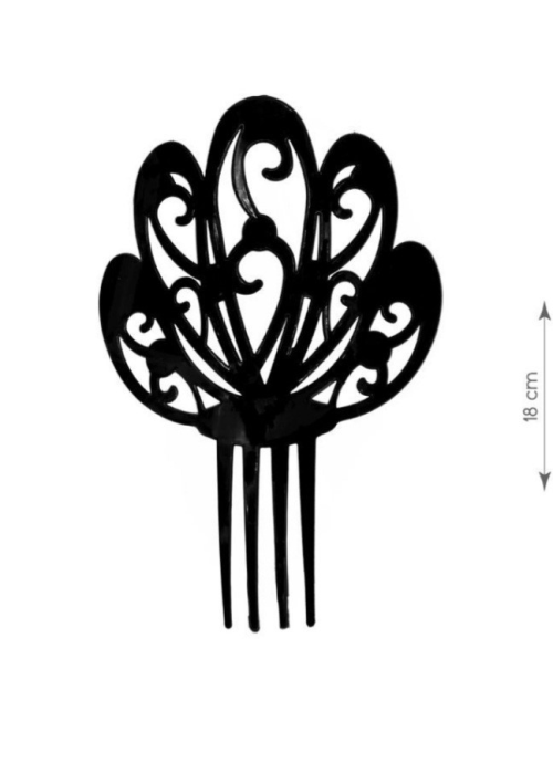 Peineta de Sevillana Grande Negra - Flores y Peinetas de Flamenca