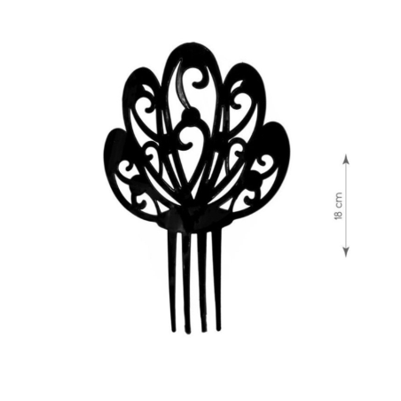 Peineta de Sevillana Grande Negra - Flores y Peinetas de Flamenca