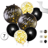 Globos Set Feliz Dia Negro 7 Unid - Globos de Formas Metalizados