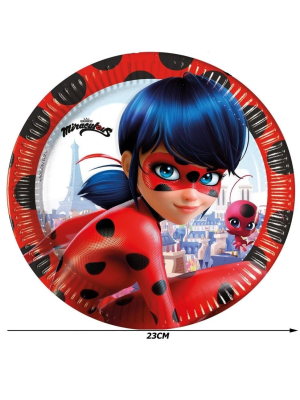 Platos de Ladybug 23cm 6 Unidades - Fiestas de Cumpleaños de Ladybug