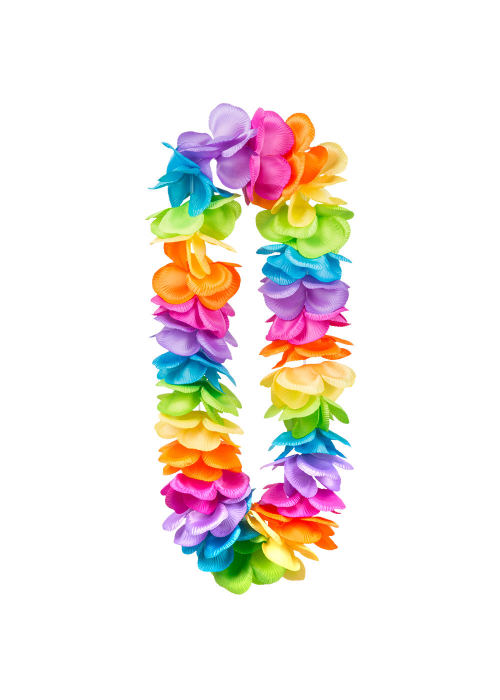 Collar Hawaiano Multicolor Lujo - Complementos de Hawaianos