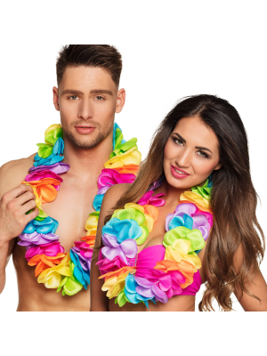 Collar Hawaiano Multicolor Lujo - Complementos de Hawaianos