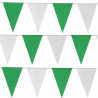 Banderines Verde y Blanco Plastico 10m - Guirnaldas
