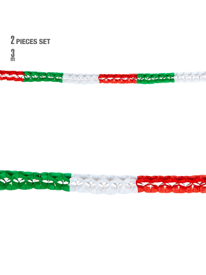 Comprar Guirnaldas Roja blanca y verde Papel 3m - Guirnaldas