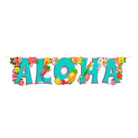 Guirnalda Aloha 80cm. - Fiesta Hawaiana