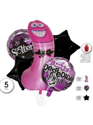 Globos Set Despedida 5 Unidades - Globos de Formas Metalizados
