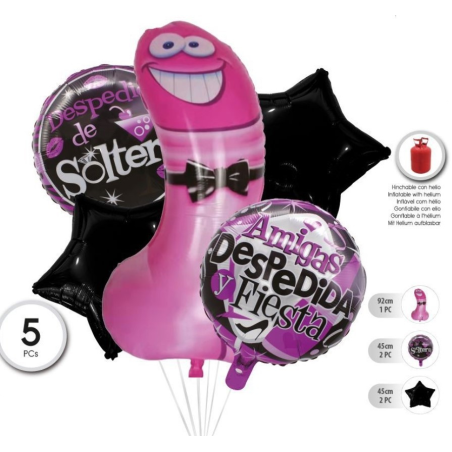 Globos Set Despedida 5 Unidades - Globos de Formas Metalizados