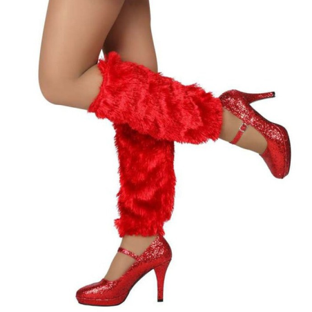 Calentadores de Pelo Rojos - Zapatos y Cubrezapatos