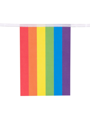 Banderines Arcoiris de Papel 3m. - Dia Del Orgullo Gay